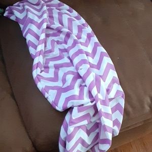 Purple and white scarf